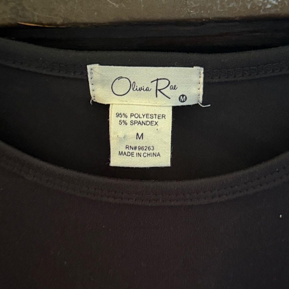 Olivia Rae Classic Black Lightweight Long Sleeve Shirt - Picture 2 of 3